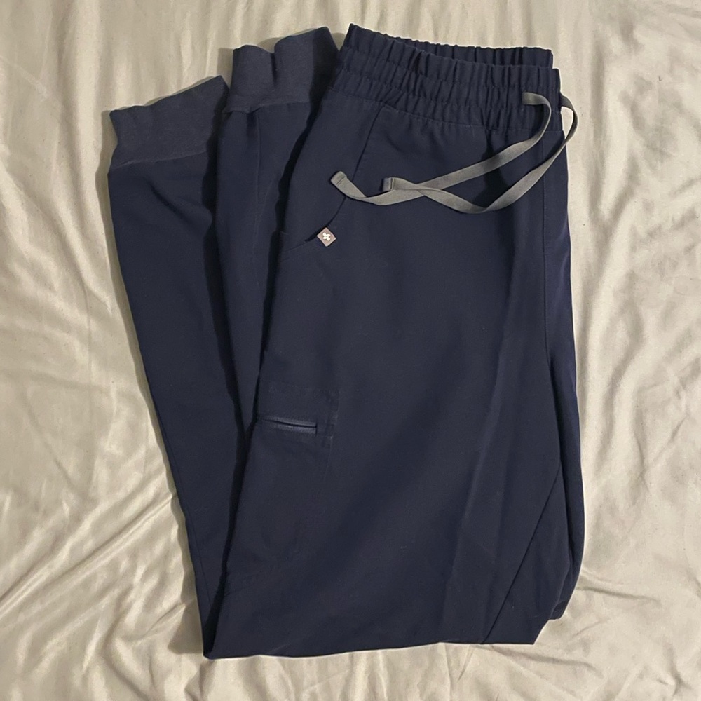 High Waisted Zamora Jogger Scrub Pants Navy Blue Medium Tall!!!